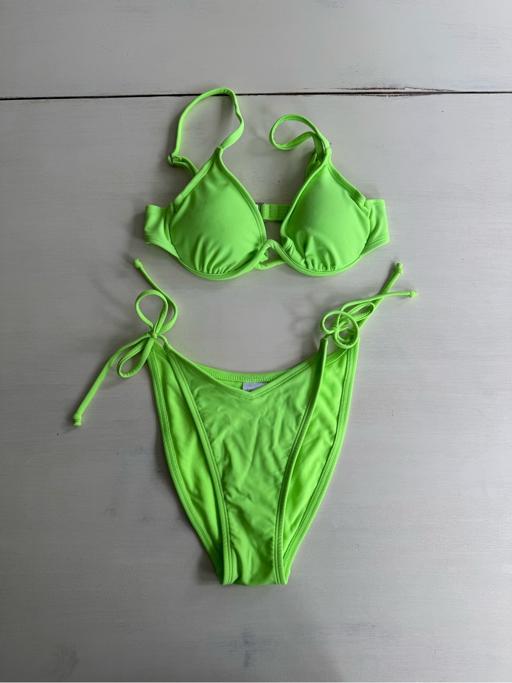 Neon Green Two-Piece Bikini